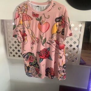 Pink Graphic Short Sleeve Tee